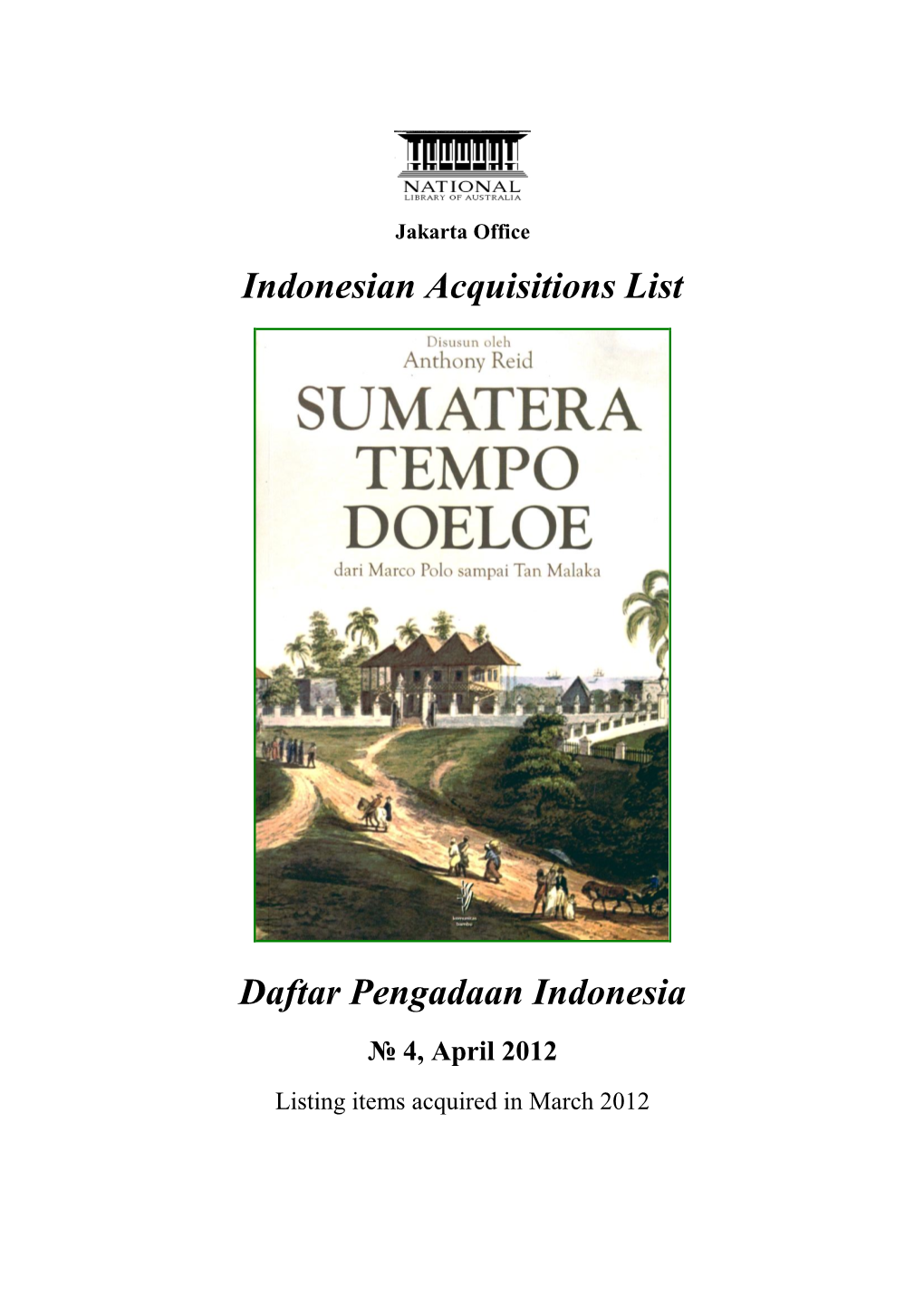 Indonesian Acquisitions List Daftar Pengadaan Indonesia