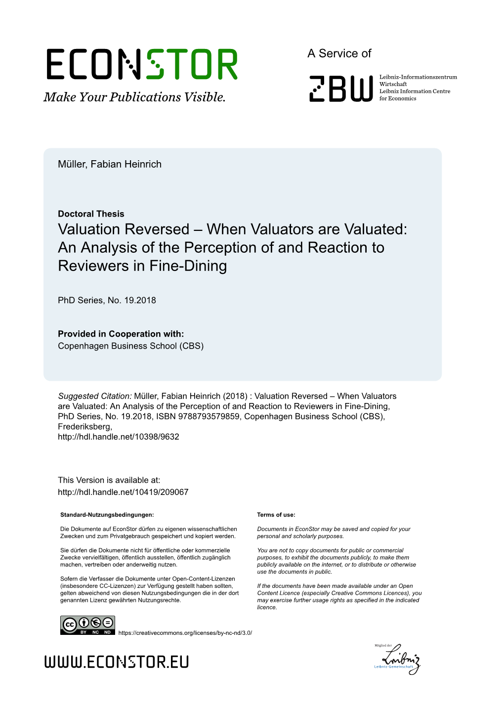 When Valuators Are Valuated: an Analysis of the Perception of and Reaction to Reviewers in Fine-Dining