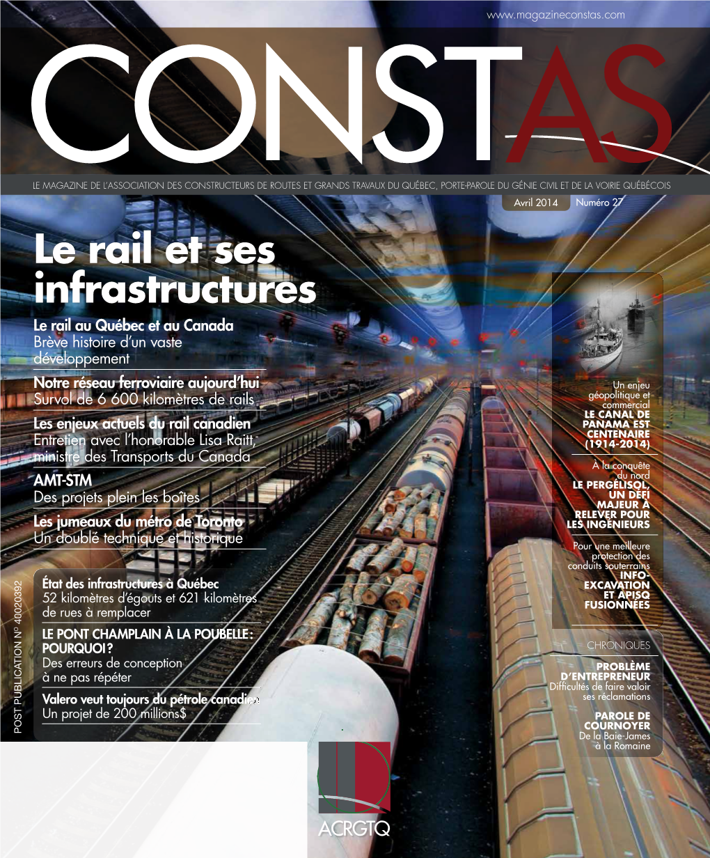 Le Rail Et Ses Infrastructures Le Rail Au Québec Et Au Canada Brève Histoire D’Un Vaste Développement