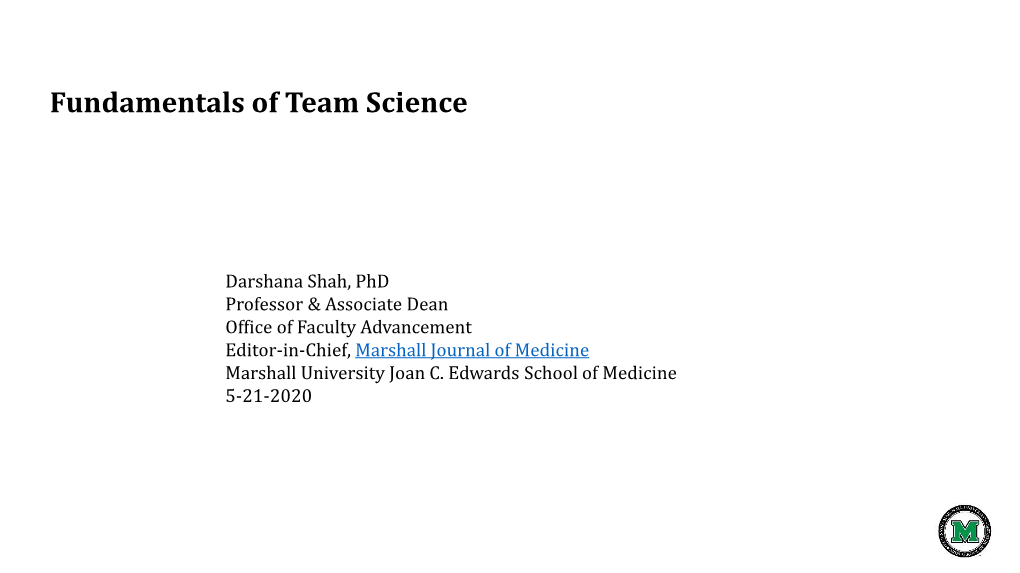 What Is Team Science?