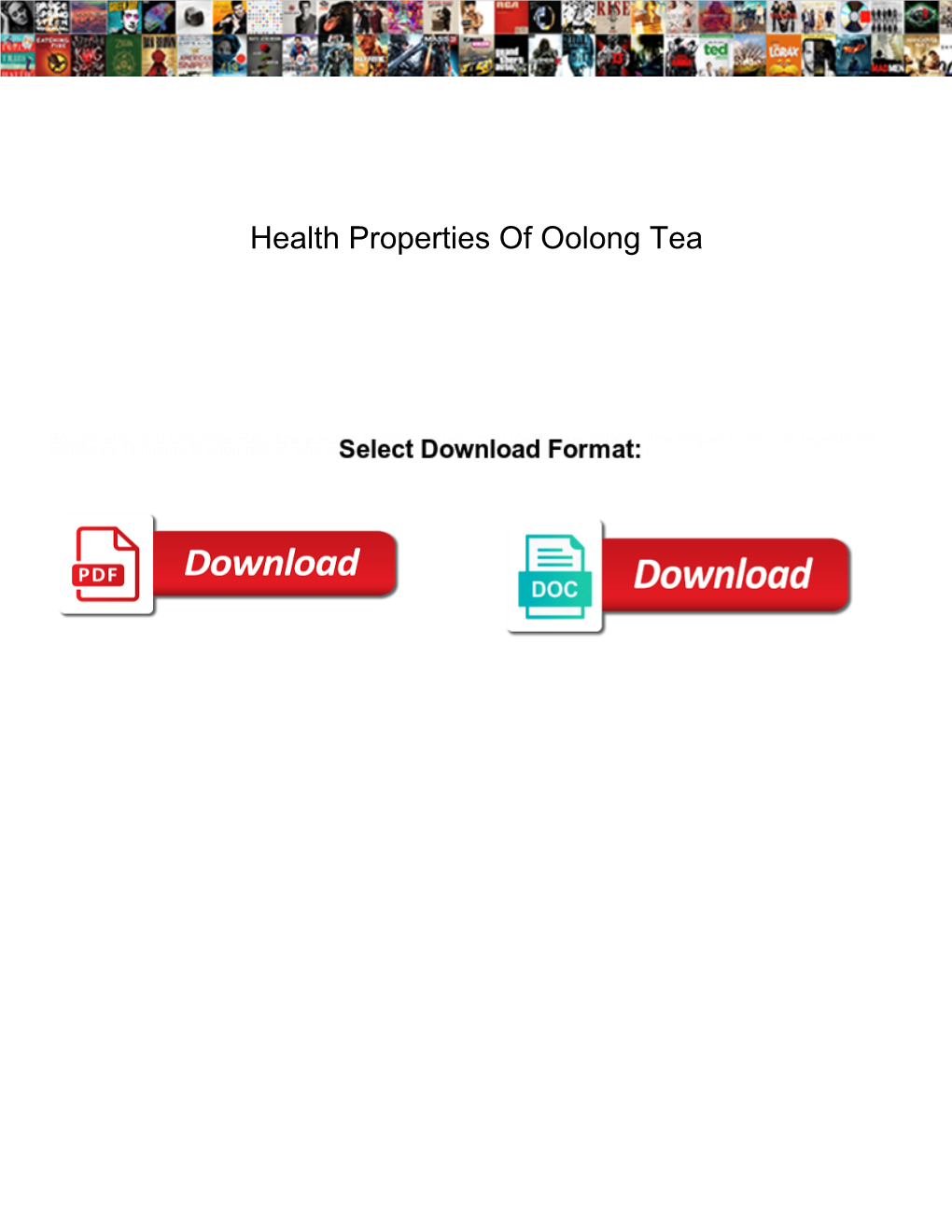 Health Properties of Oolong Tea