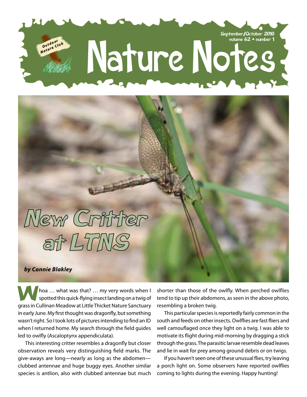 Nature Notes Mar/Apr 2009