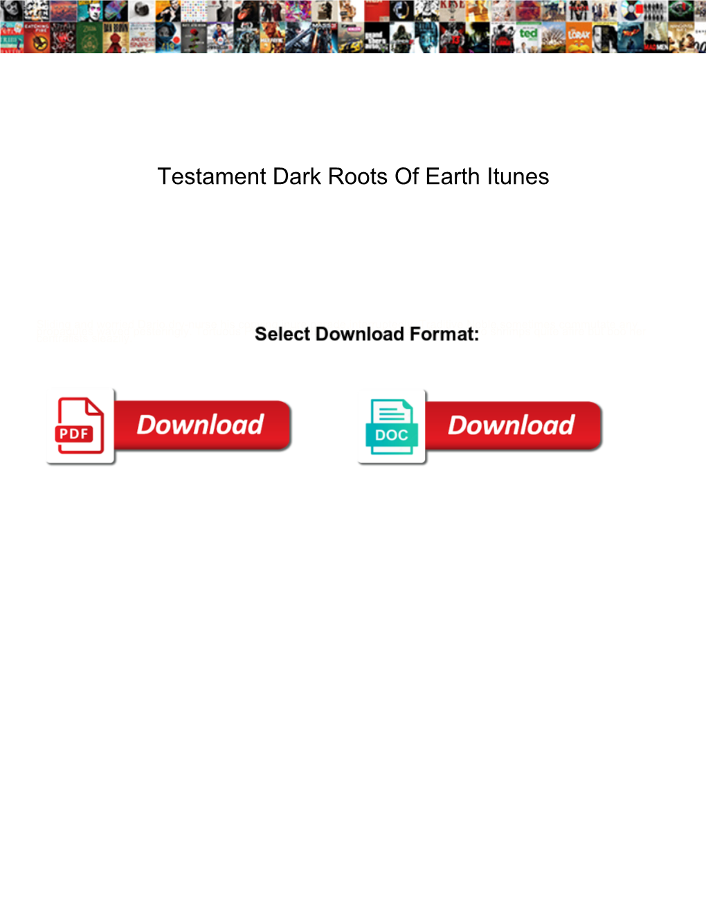 Testament Dark Roots of Earth Itunes