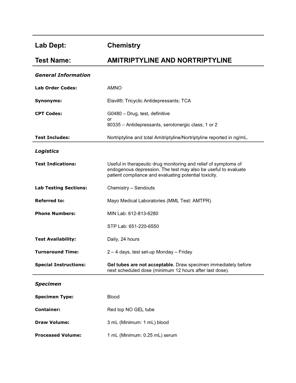 Amitriptyline and Nortriptyline