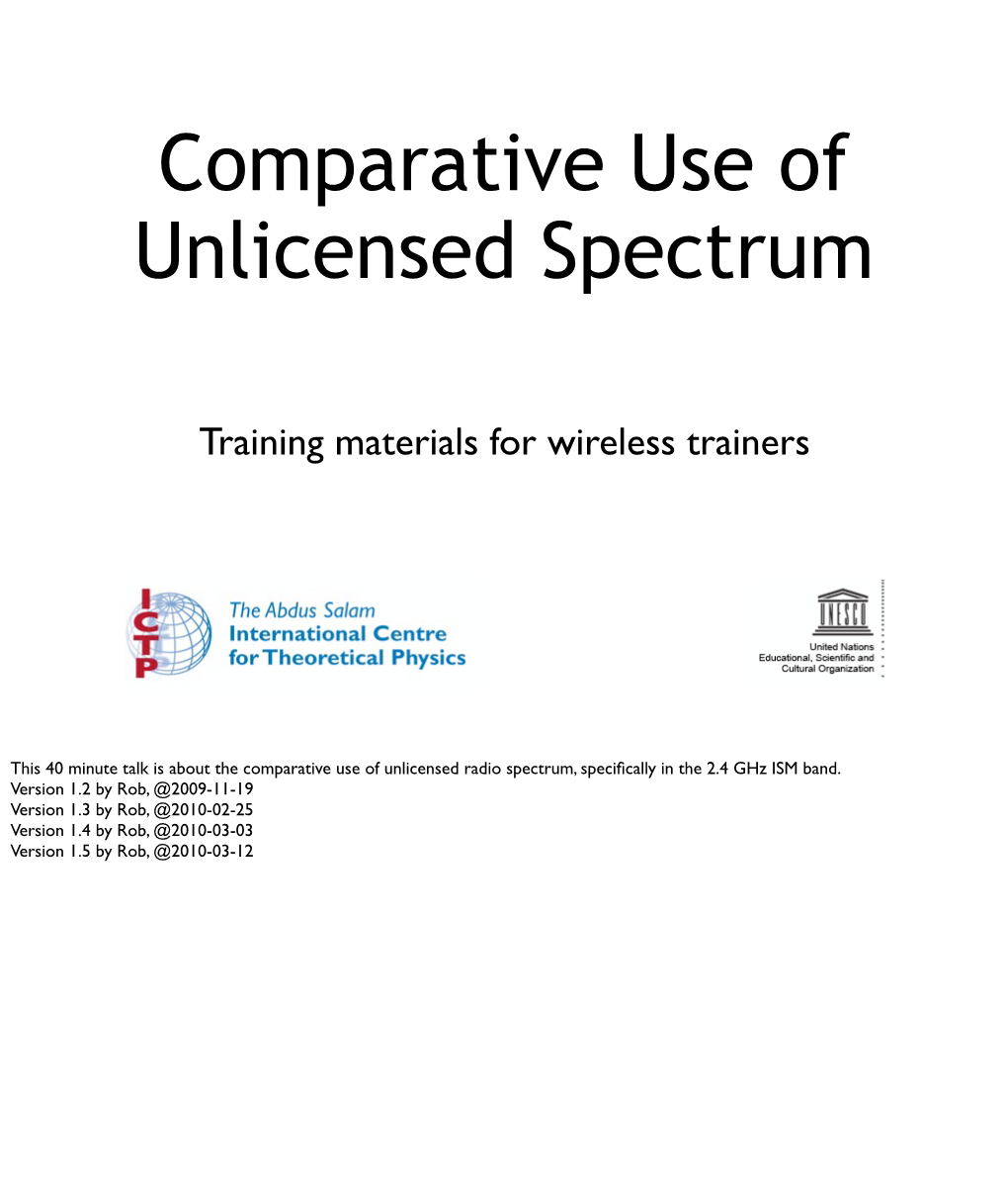 Training Materials for Wireless Trainers