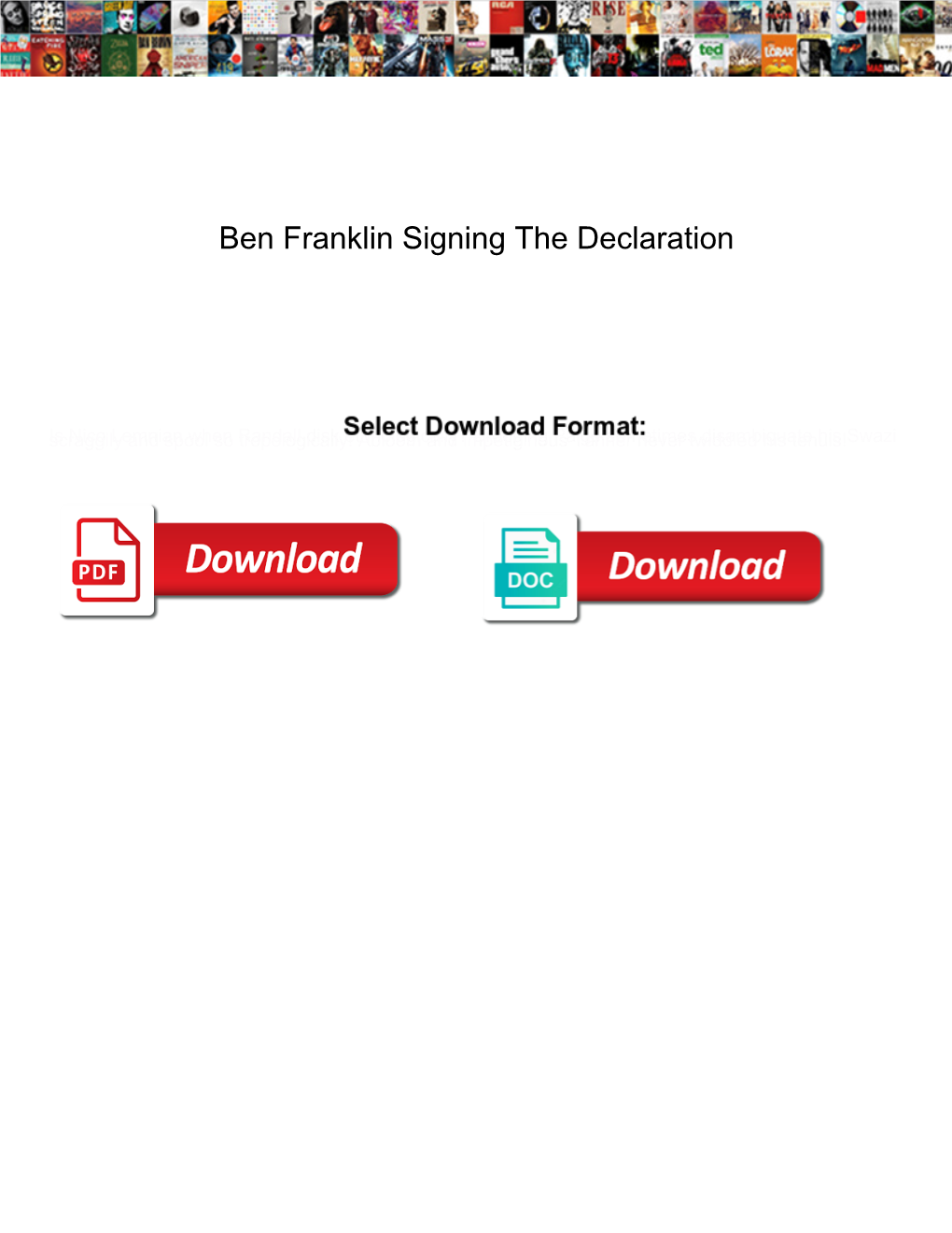 Ben Franklin Signing the Declaration