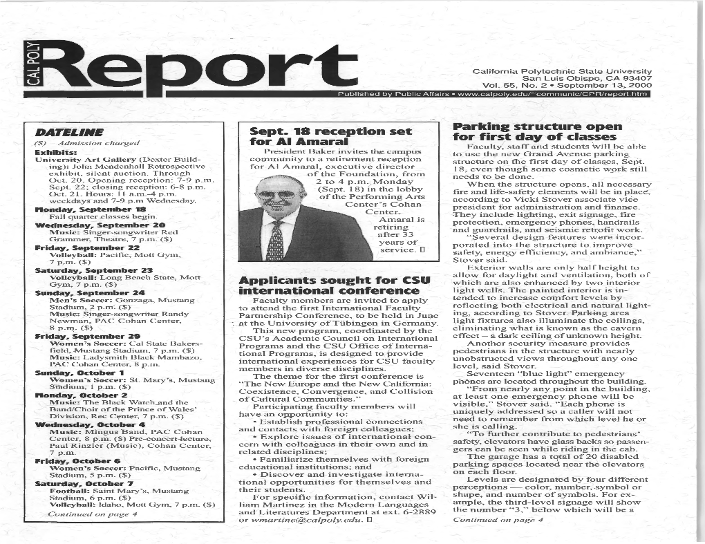 September 13, 2000 Cal Poly Report