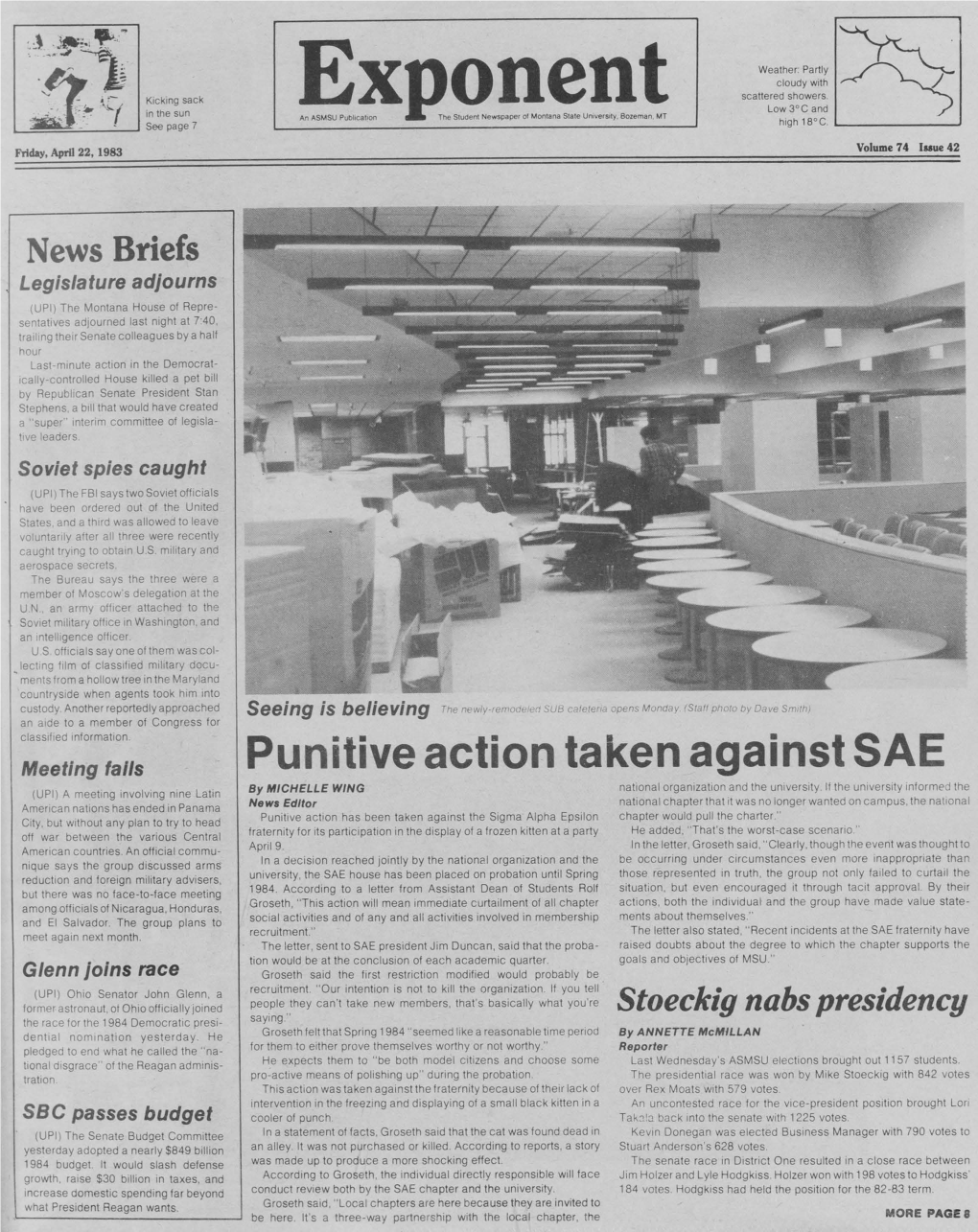 Punitive Action Taken Against SAE by MICHELLE WING National Organization and the University