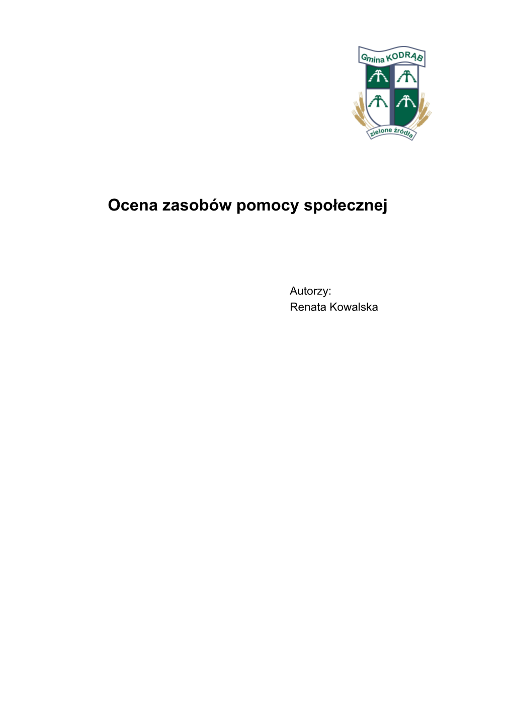 Ocena Zasobów Pomocy Społecznej