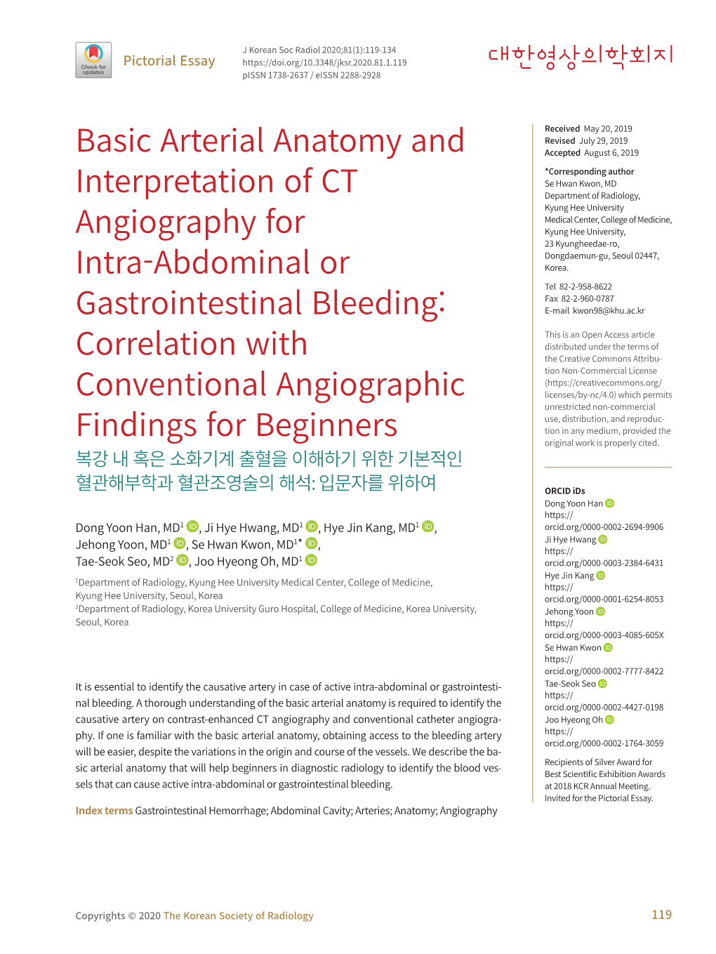 Basic Arterial Anatomy and Interpretation of CT Angiography For