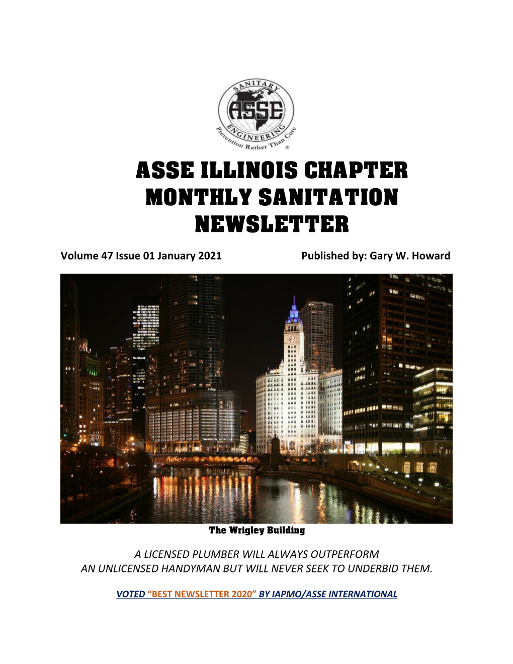 January 2021 Issue of IL Chapter ASSE News