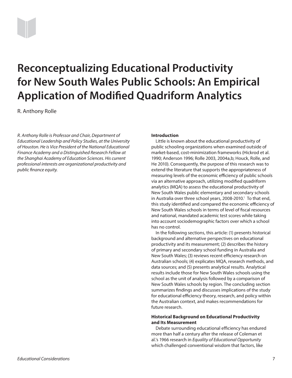 An Empirical Application of Modified Quadriform Analytics