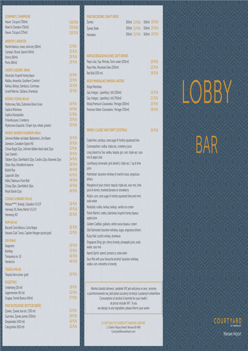 Lobby Bar Menu