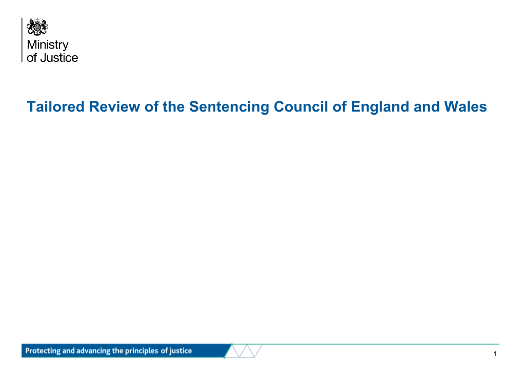 Tailored Review of the Sentencing Council of England and Wales