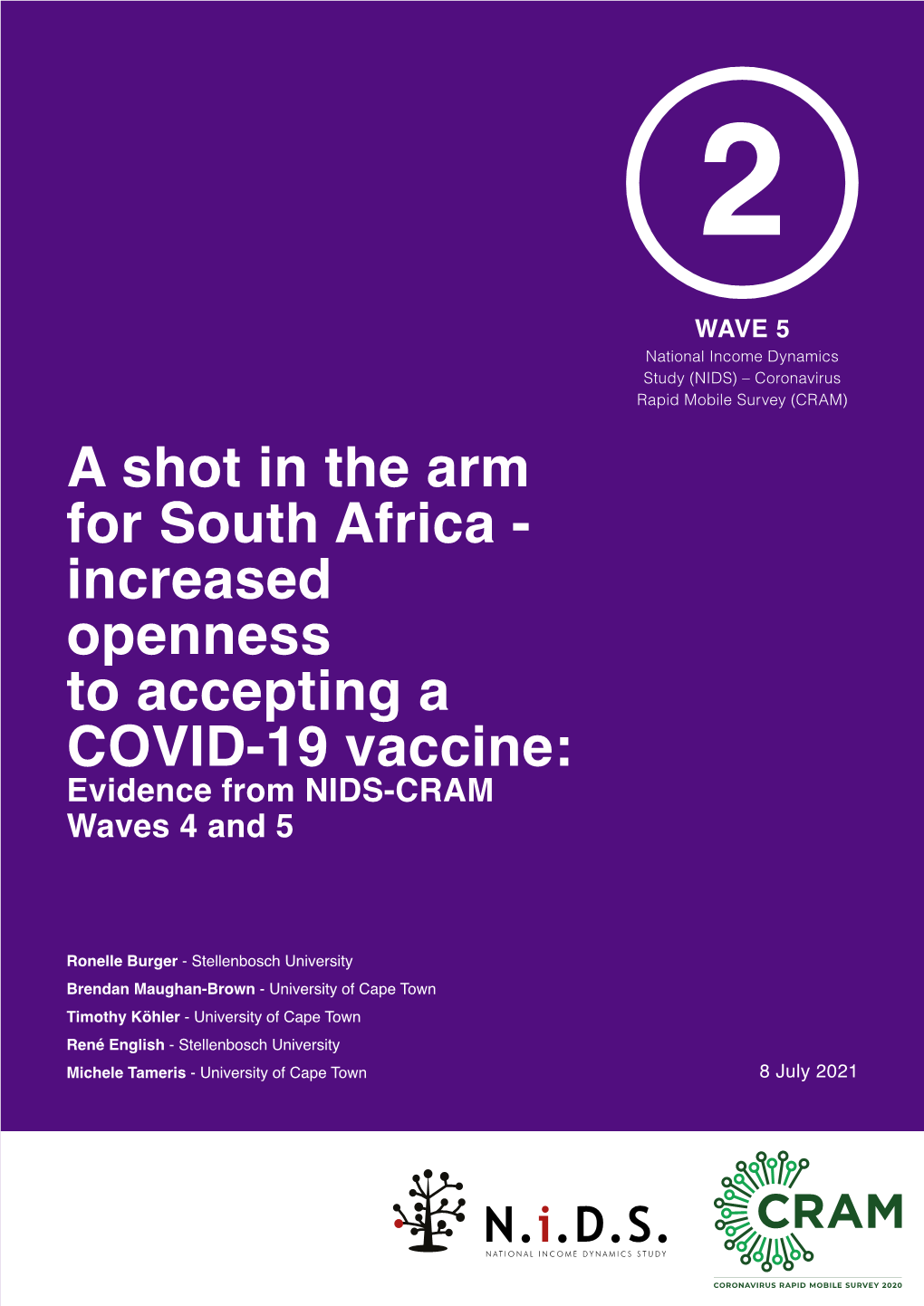 Increased Openness to Accepting a COVID-19 Vaccine: Evidence from NIDS-CRAM Waves 4 and 5