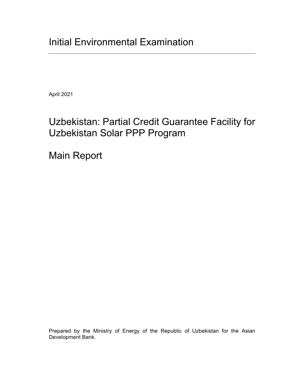 54056-001: Partial Credit Guarantee Facility for Uzbekistan Solar PPP