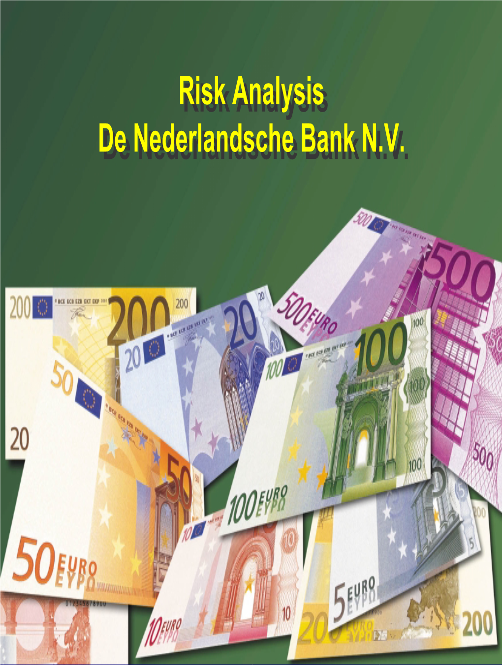 Risk Analysis De Nederlandsche Bank NV