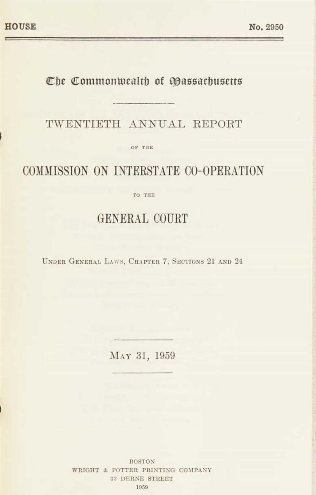 Commission on Interstate Co-Operation