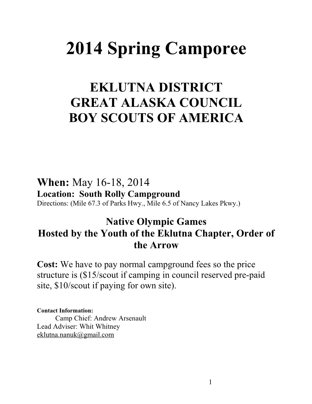 2014 Spring Camporee