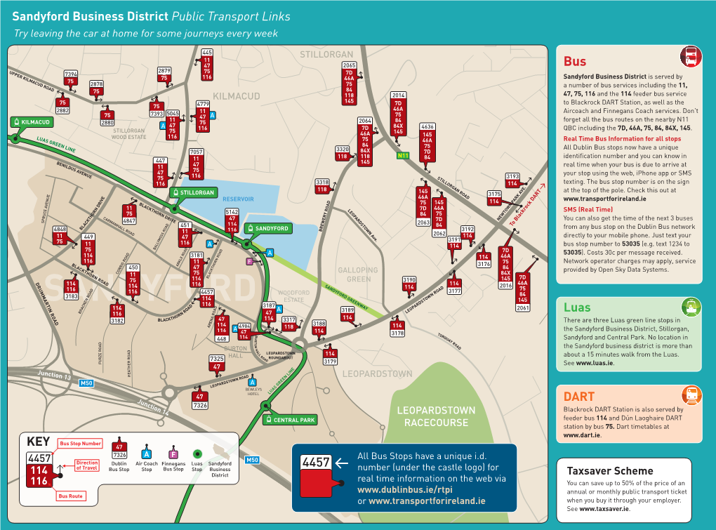 Sandyford Business District Public Transport Links Try Leaving the Car at Home for Some Journeys Every Week