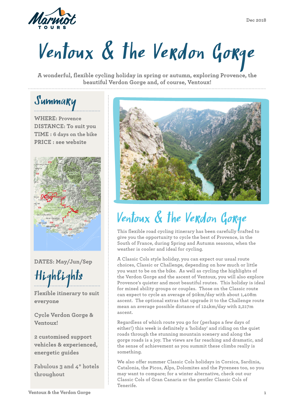 Ventoux & the Verdon Gorge