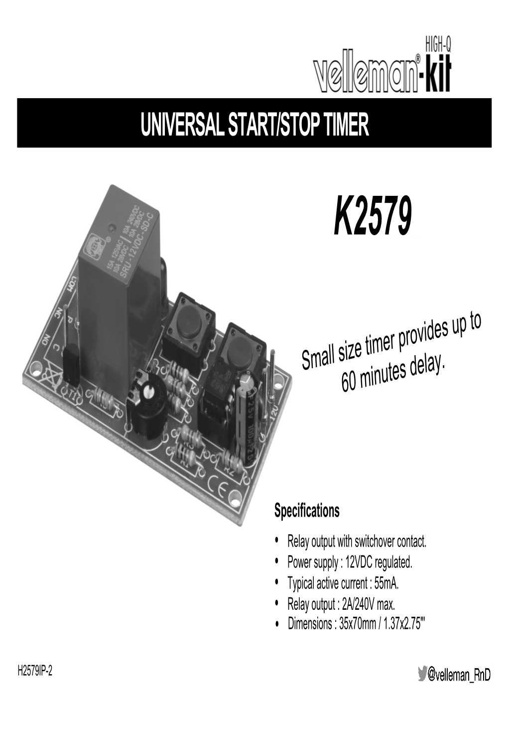 Universal Start/Stop Timer