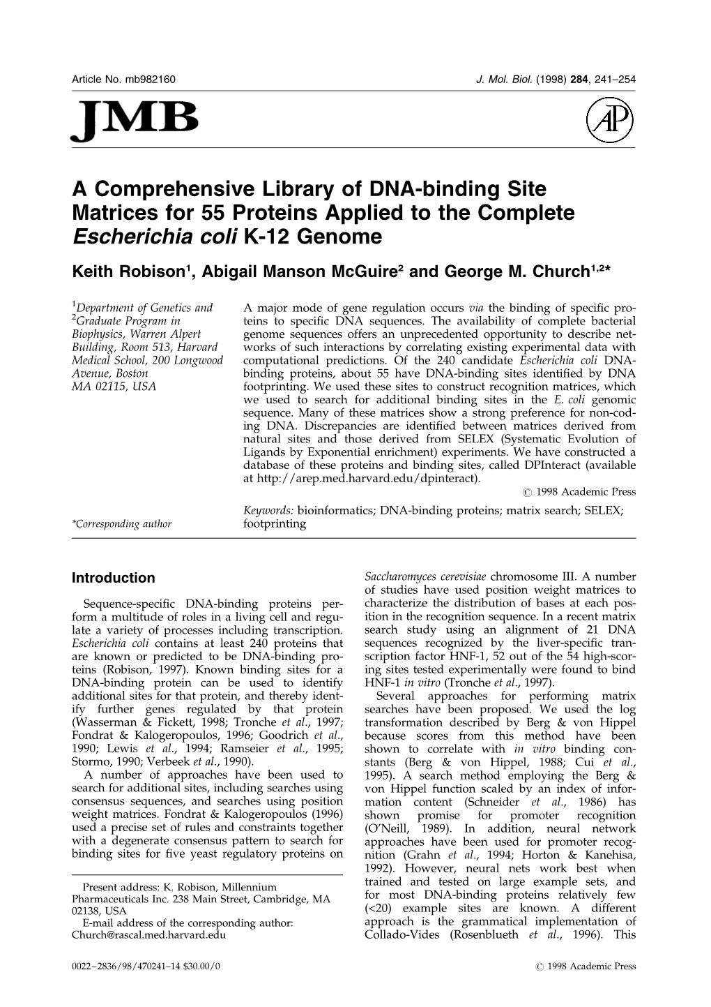 A Comprehensive Library of DNA-Binding Site Matrices for 55