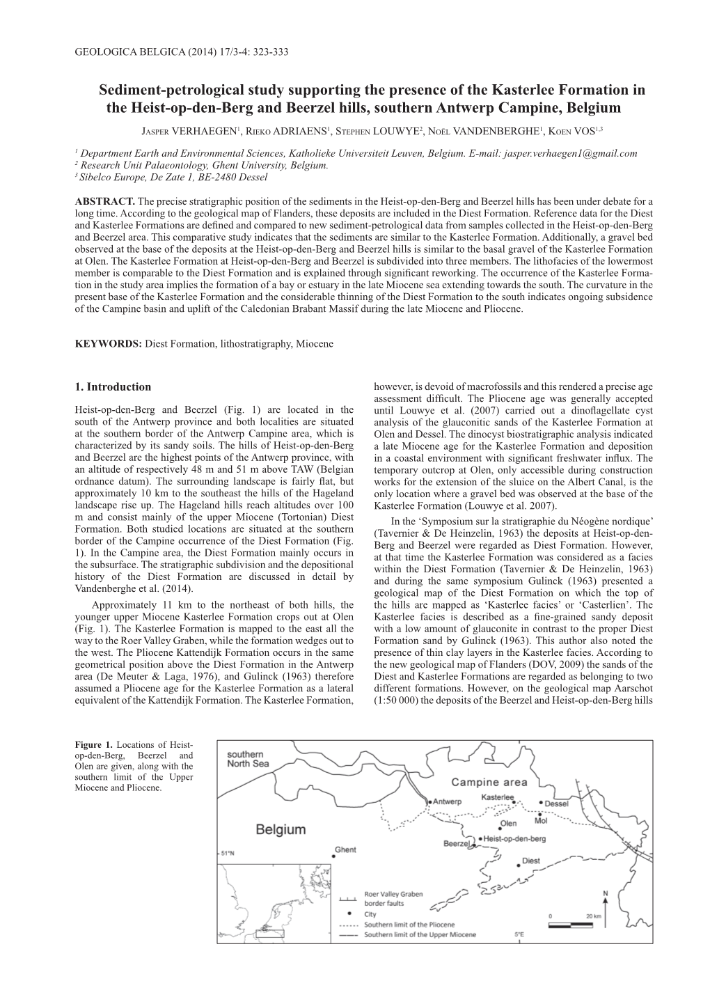 Ulg Geologica Vol 17-3 Verhaegen P322