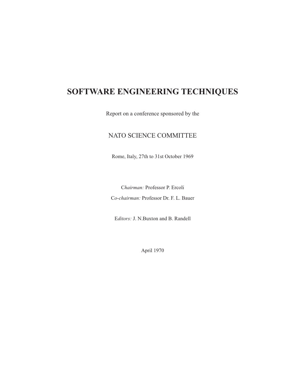 Software Engineering Techniques