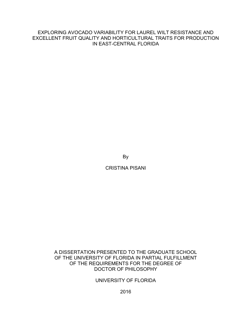 University of Florida Thesis Or Dissertation Formatting