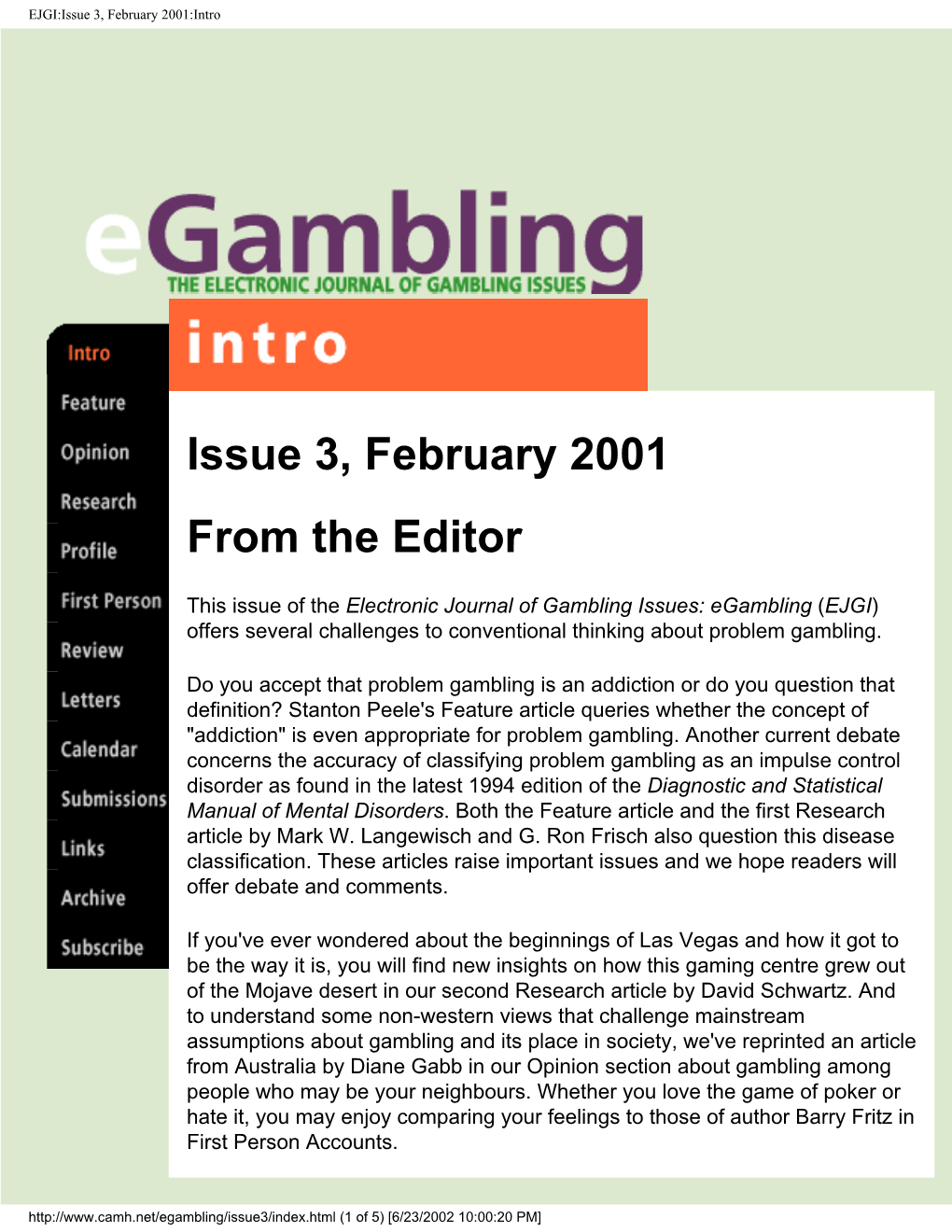 Pathological Gambling As an Addiction