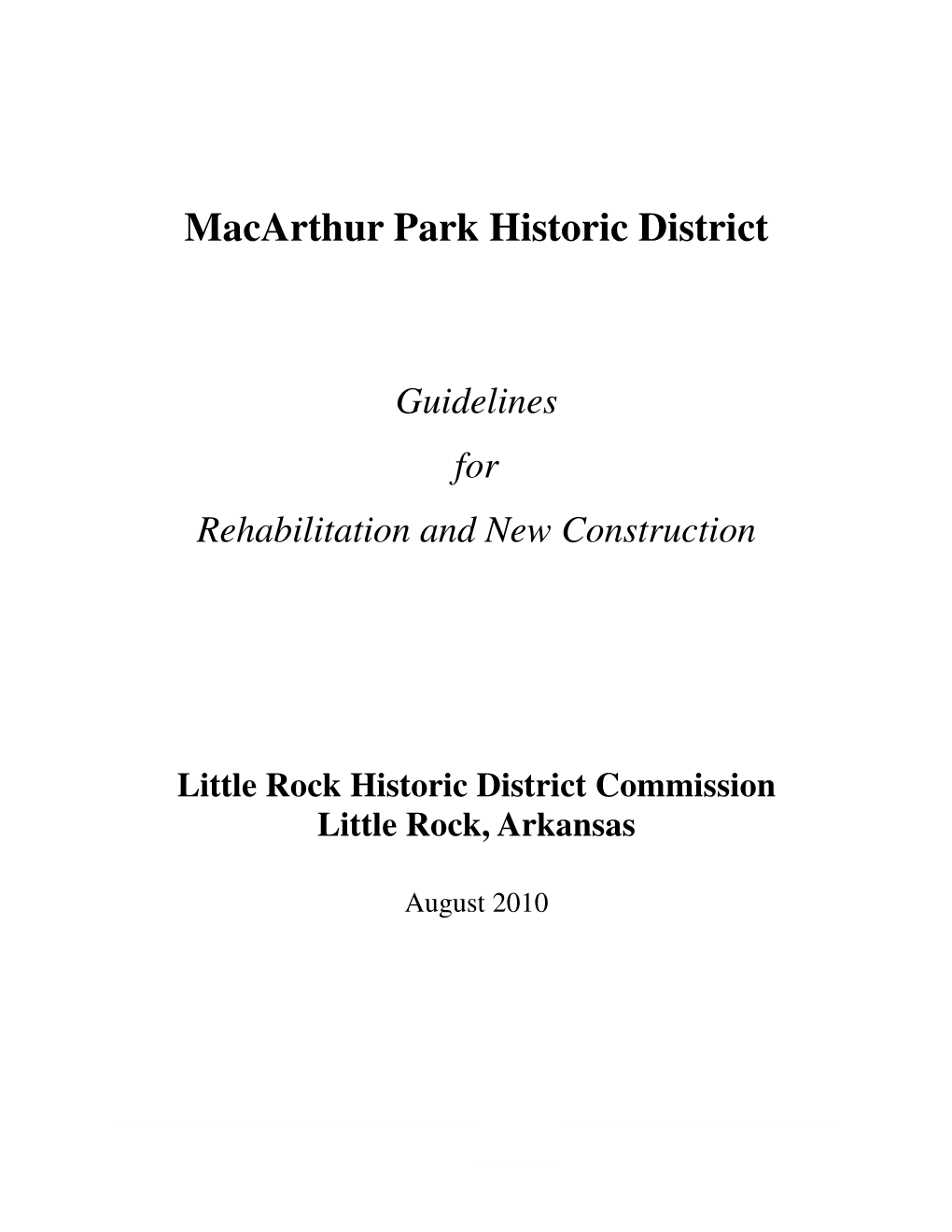 Macarthur Park Historic District