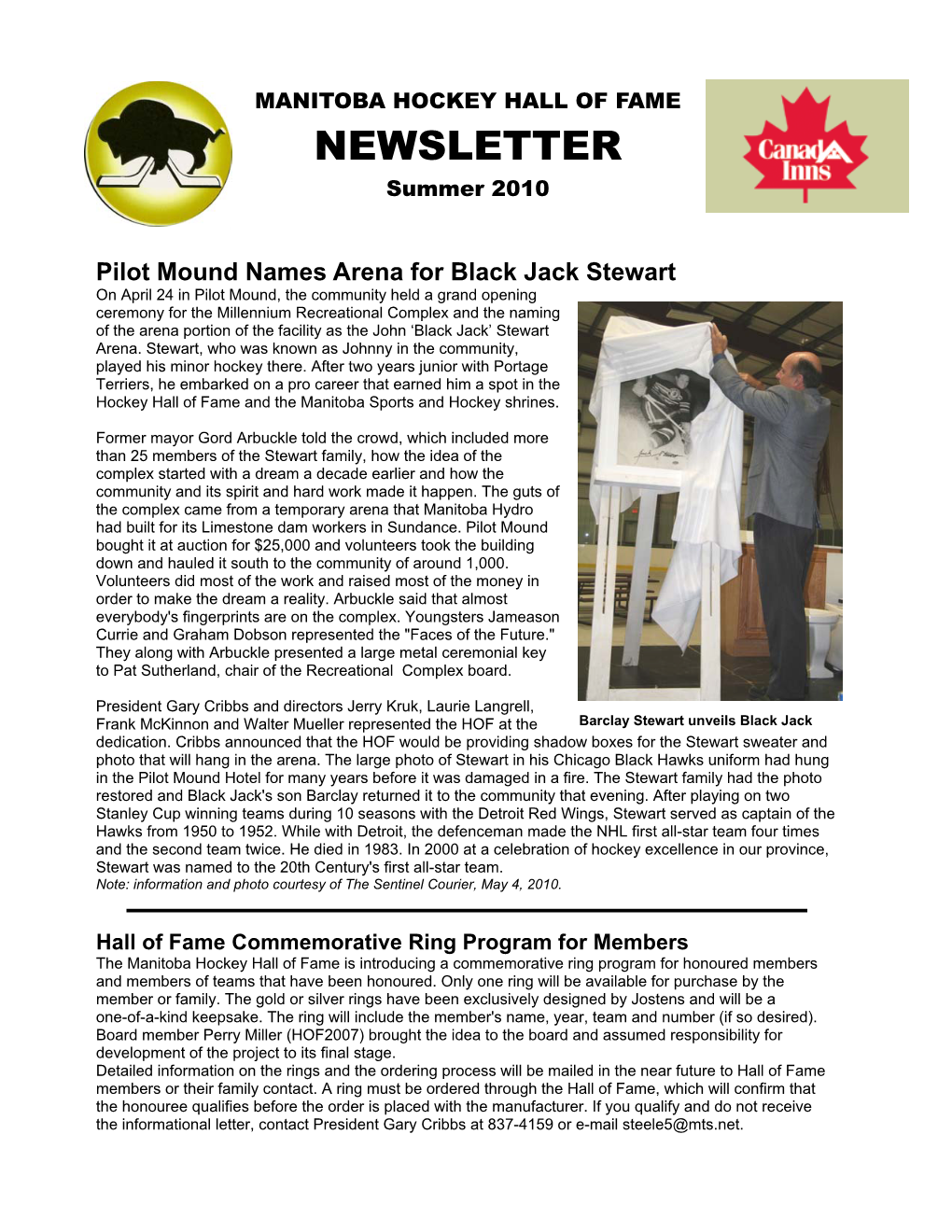 NEWSLETTER Summer 2010