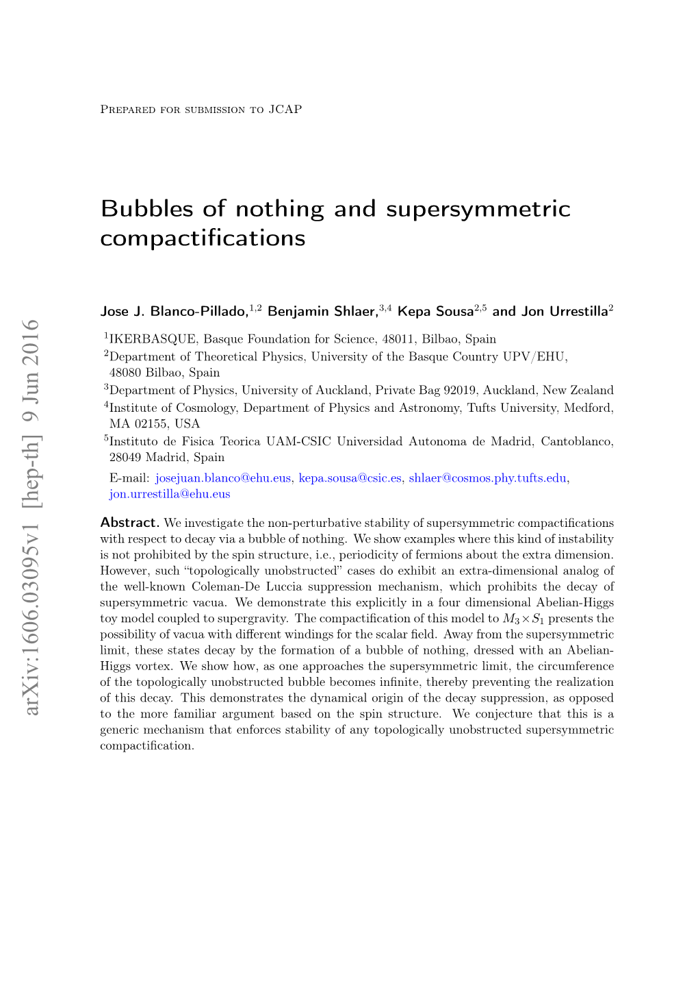Bubbles of Nothing and Supersymmetric Compactifications