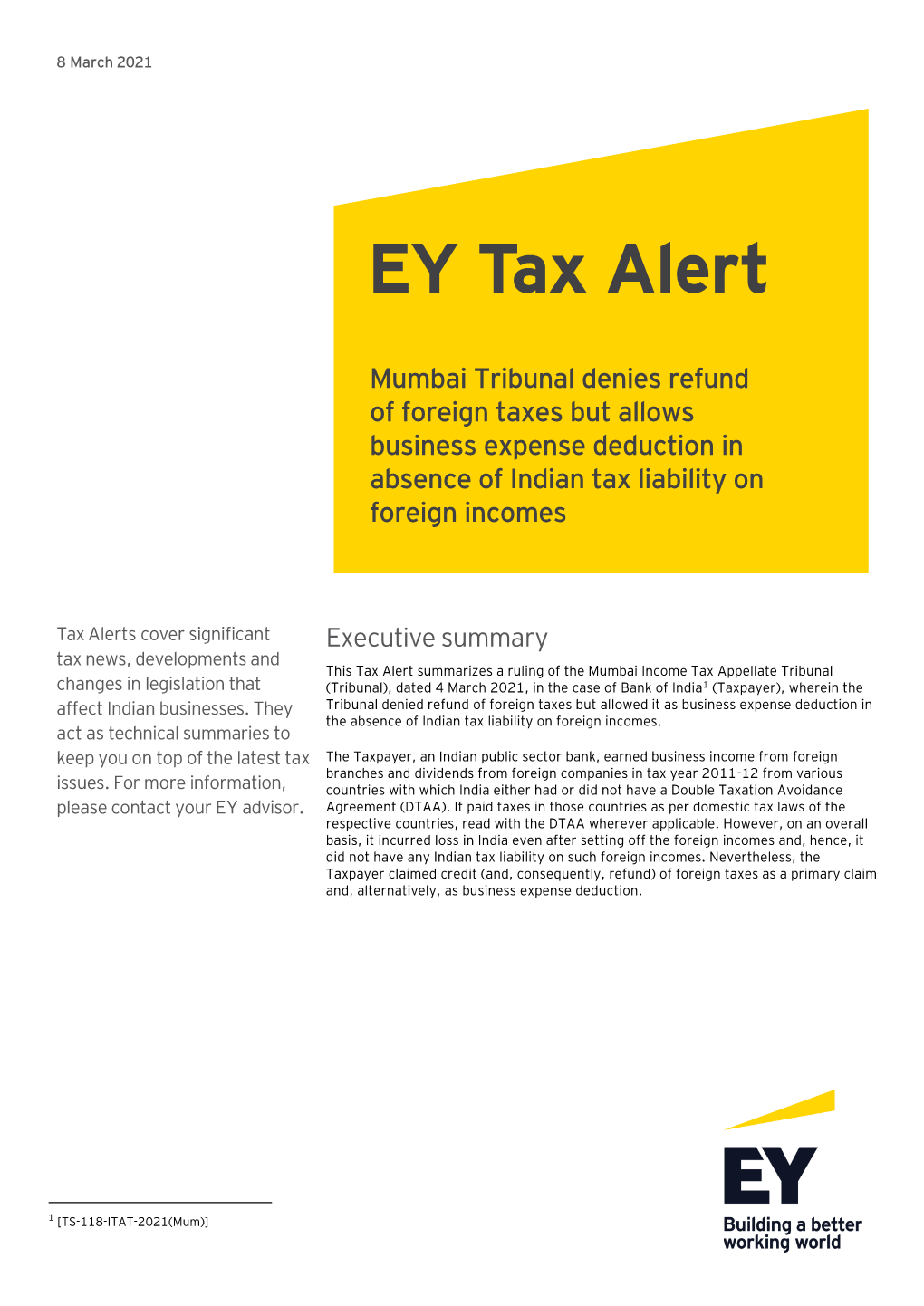 EY Tax Alert