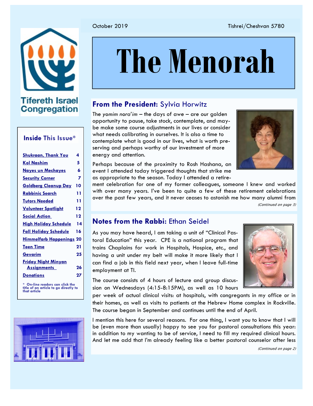 Menorah October 2019