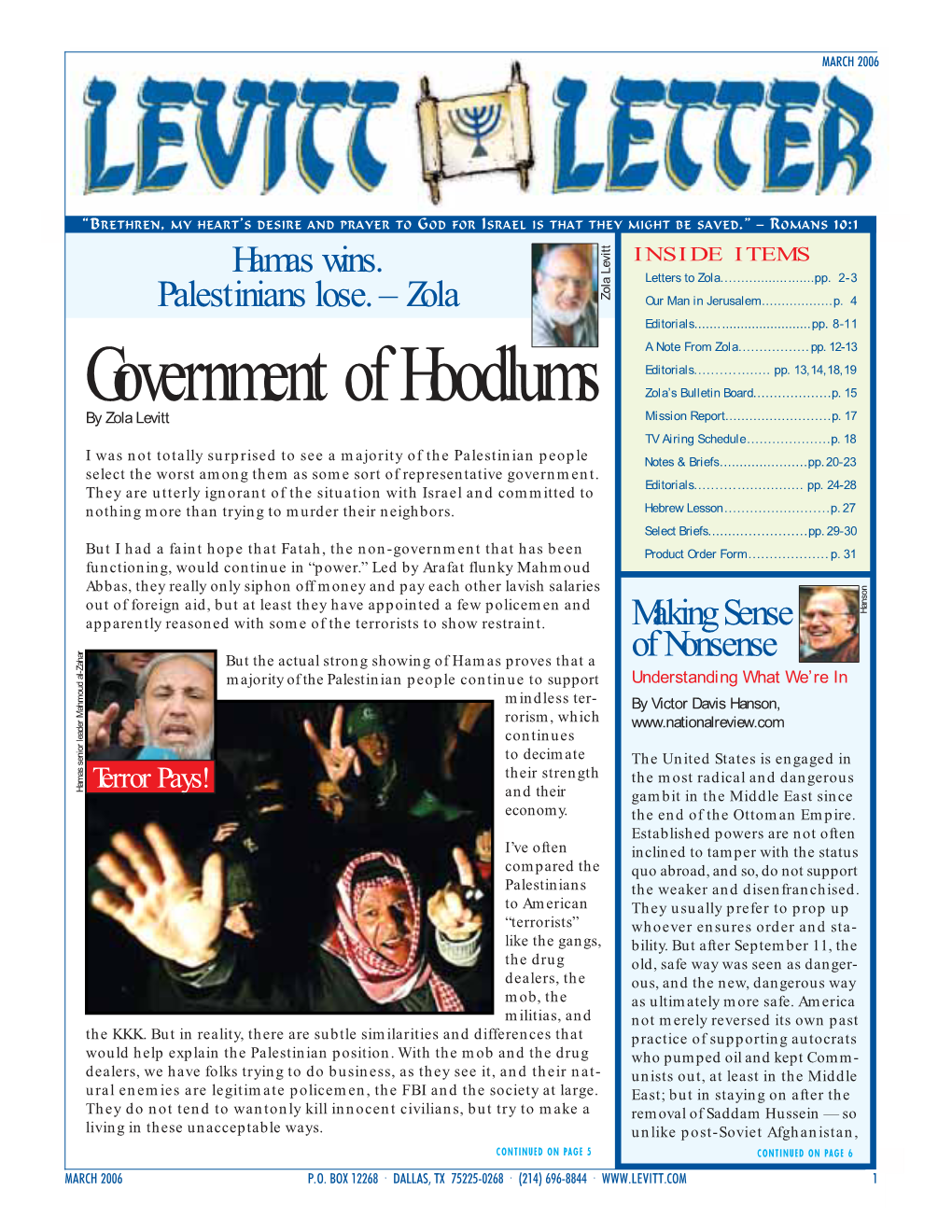 Levitt Letter, March 2006