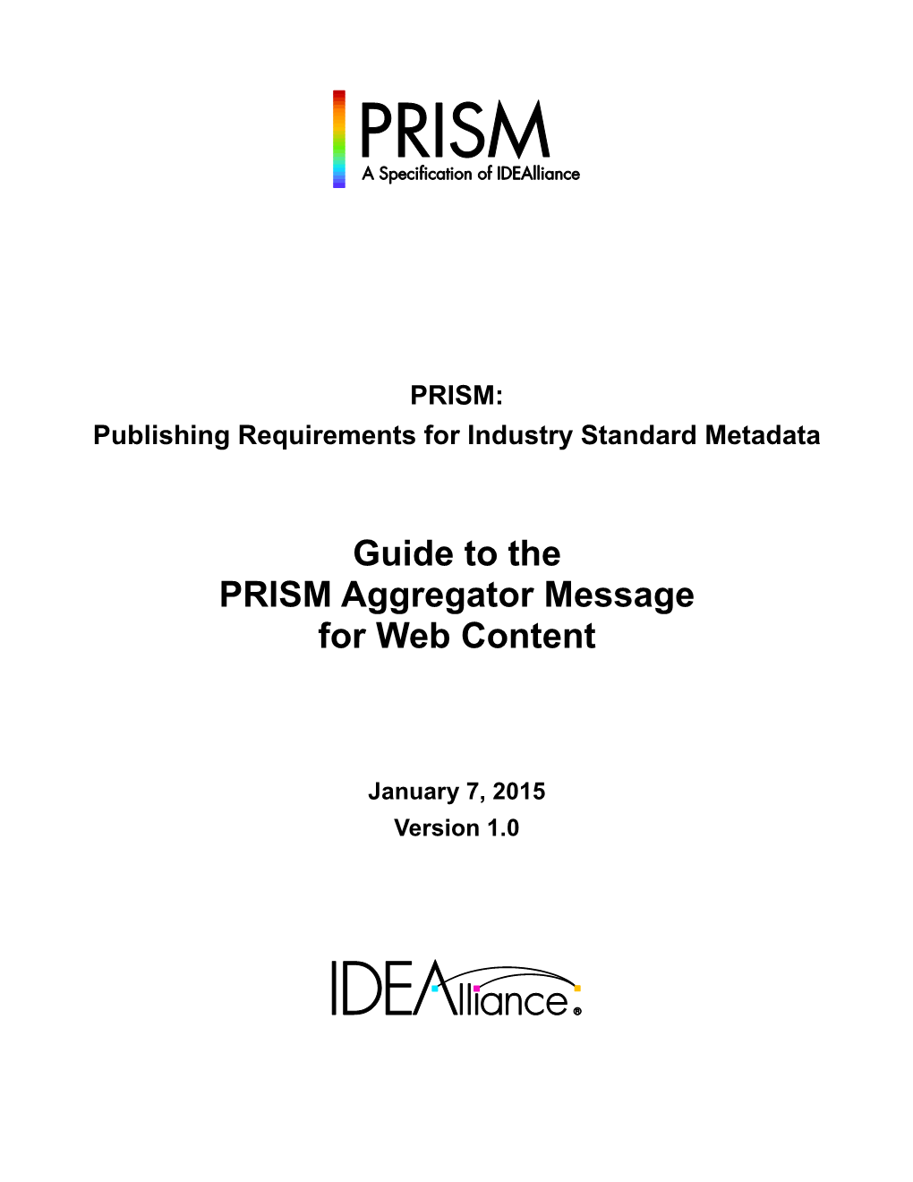 Guide to the PRISM Aggregator Message for Web Content