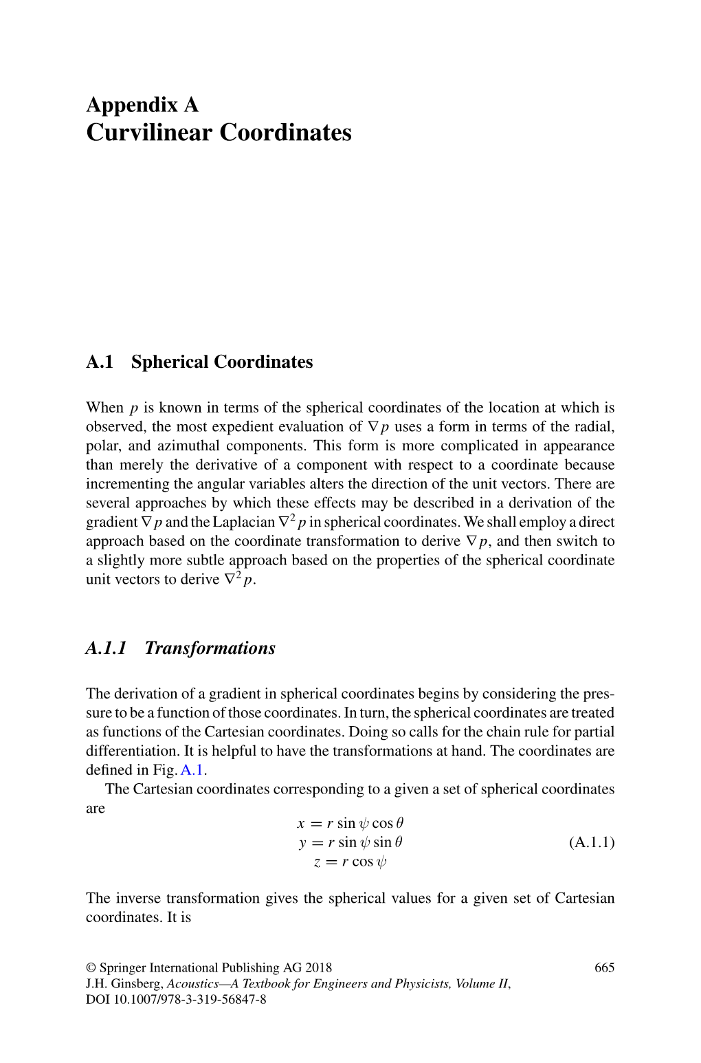 Appendix a Curvilinear Coordinates