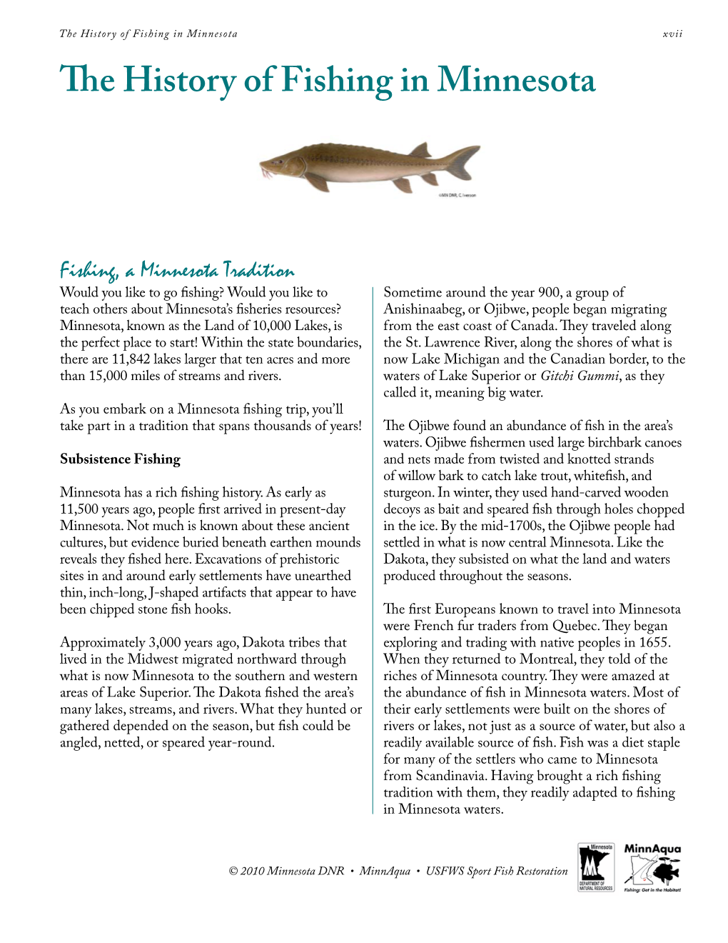 The History of Fishing in Minnesota Xvii