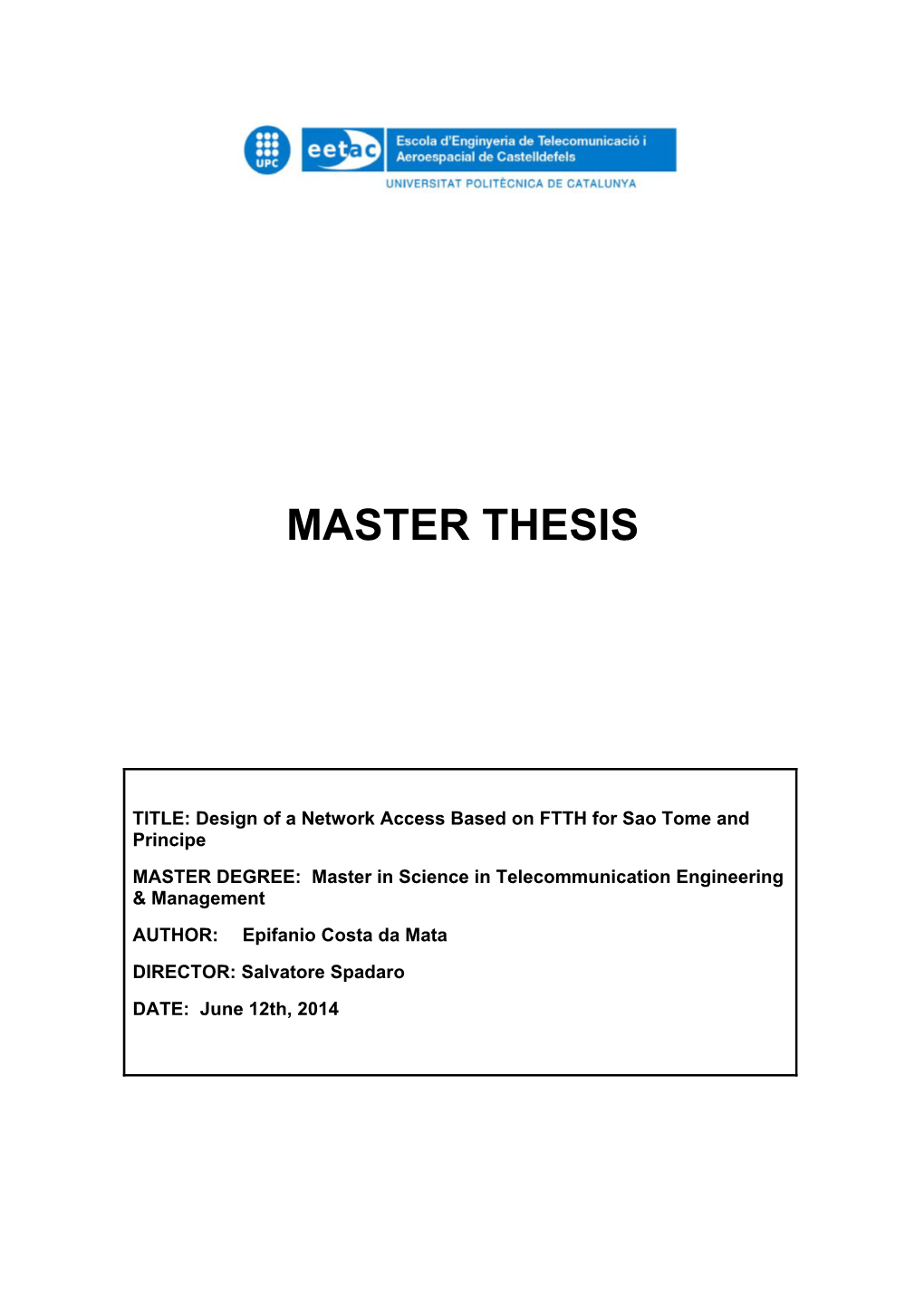 Master Thesis