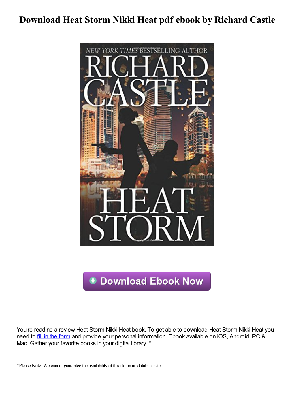 Download Heat Storm Nikki Heat Pdf Ebook by Richard Castle