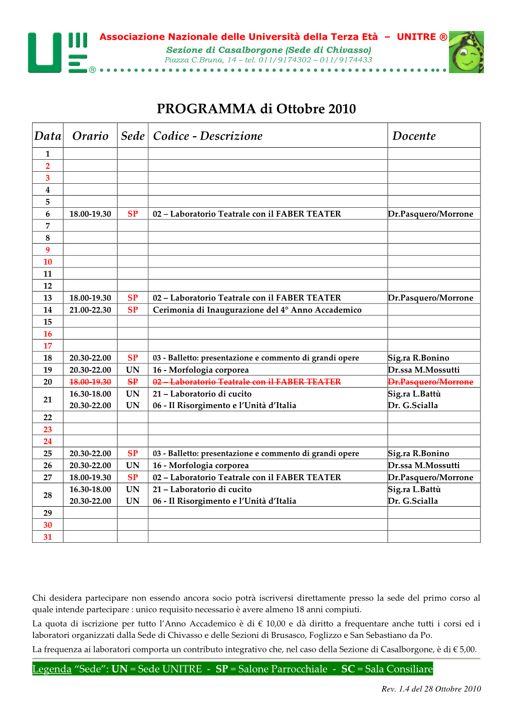 Programmi Mensili 2010-2011