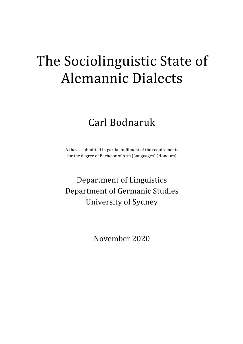 The Sociolinguistic State of Alemannic Dialects