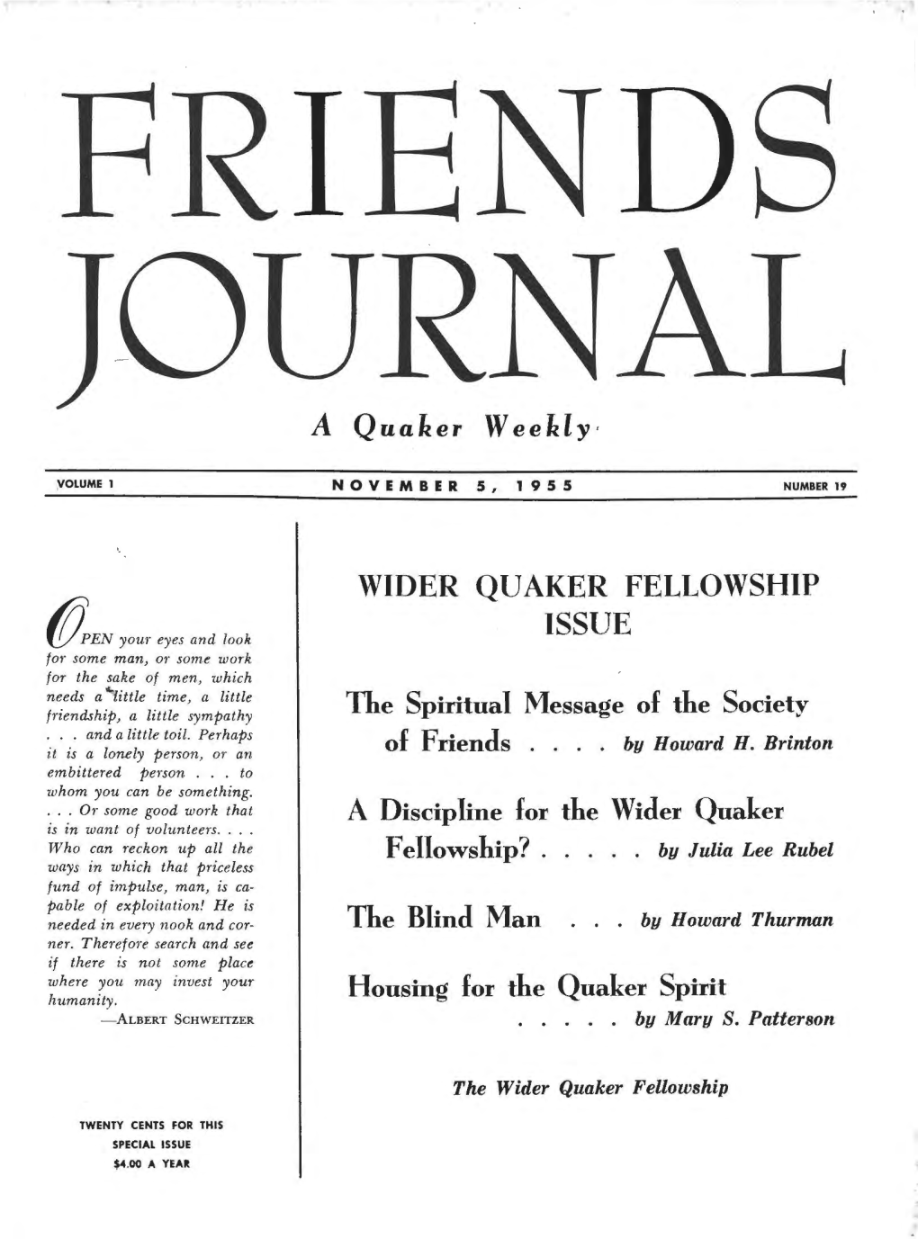 The Wider Quaker Fellowship