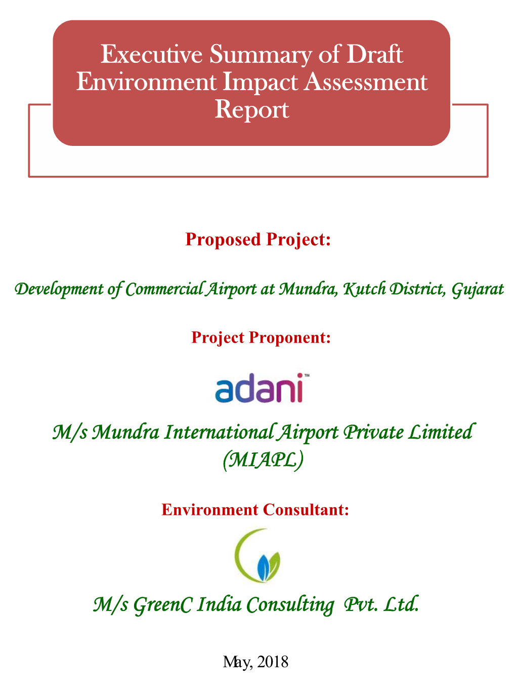 Executive Summary of Draft Environment Impact Assessment Report