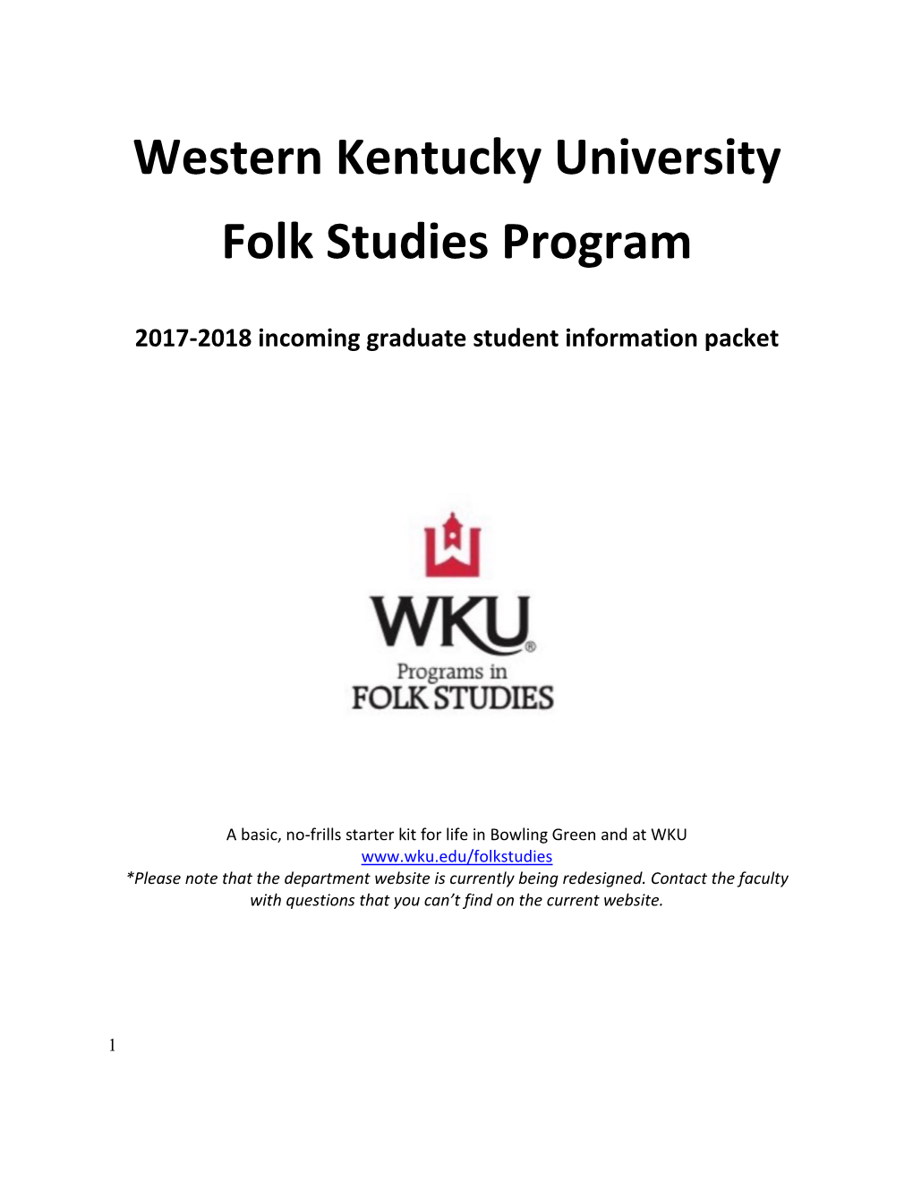 Western Kentucky University Folk Studies Program