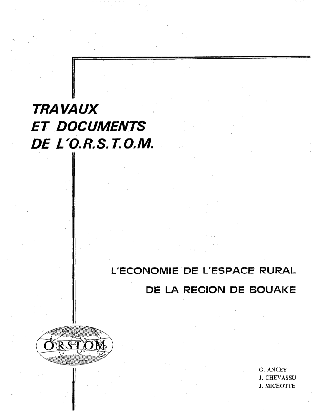 L'économie De L'espace Rural De La Région De Bouaké