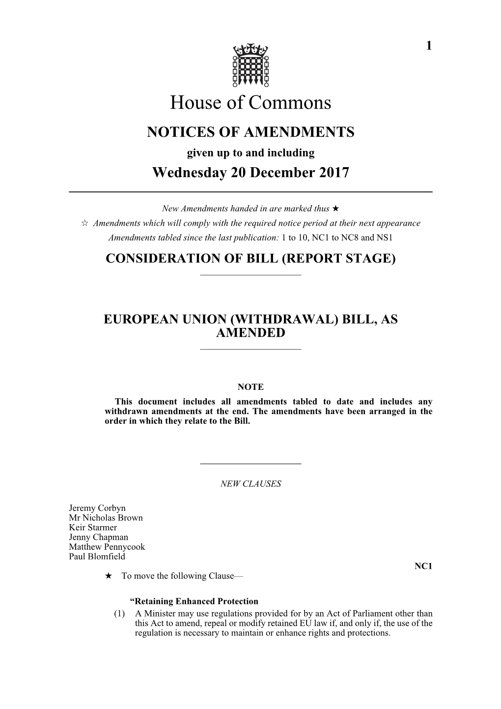 (Withdrawal) Bill, As Amended