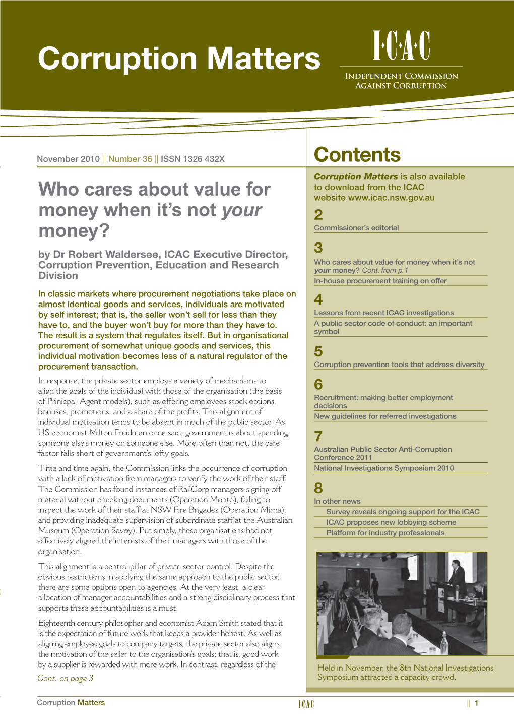 Corruption Matters Issue 36